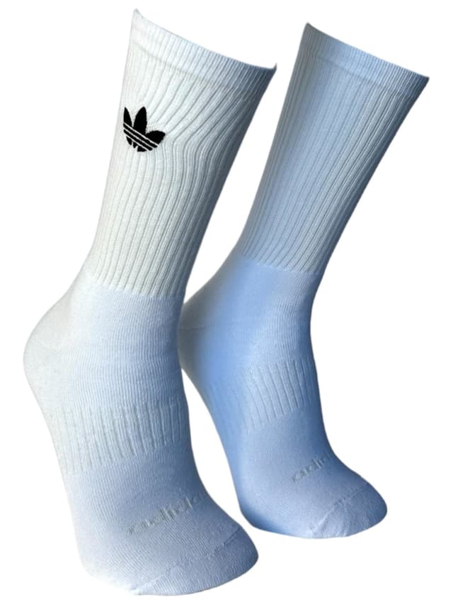 meia adidas basica branca