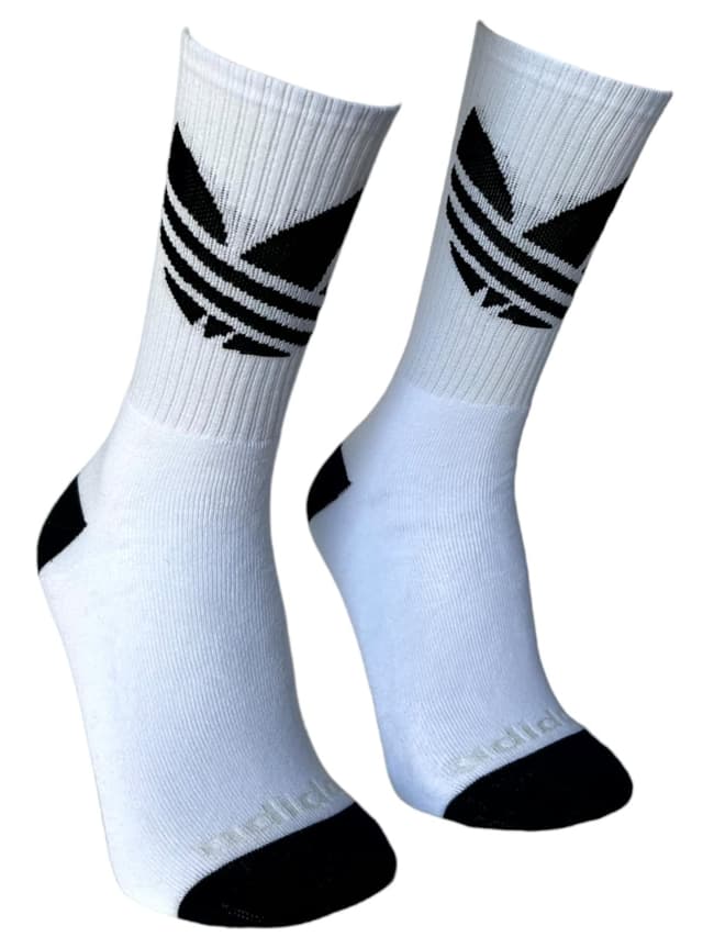 meia adidas big branca