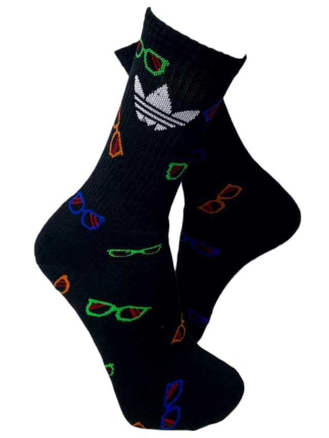 meia adidas glass preta