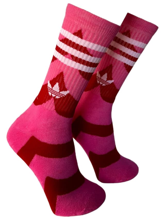 meia adidas unissex rosa