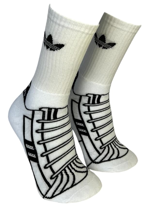 meia adidas tenis branca
