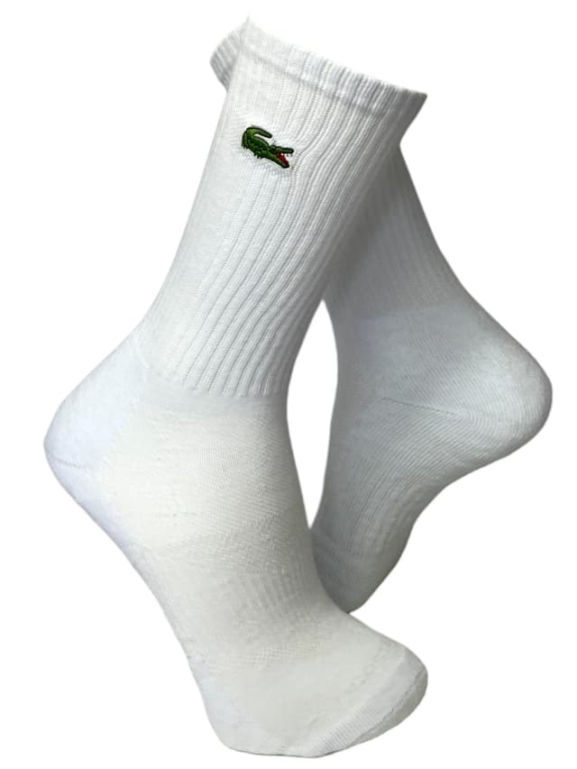 Meia Lacoste Clássica Branca