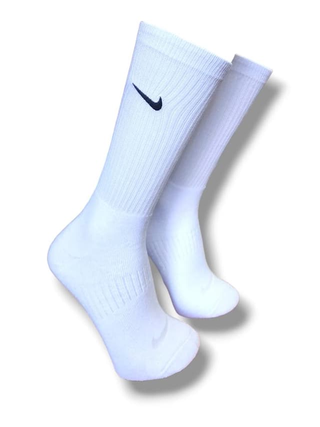 meia nike algodão logo classico bordado branca