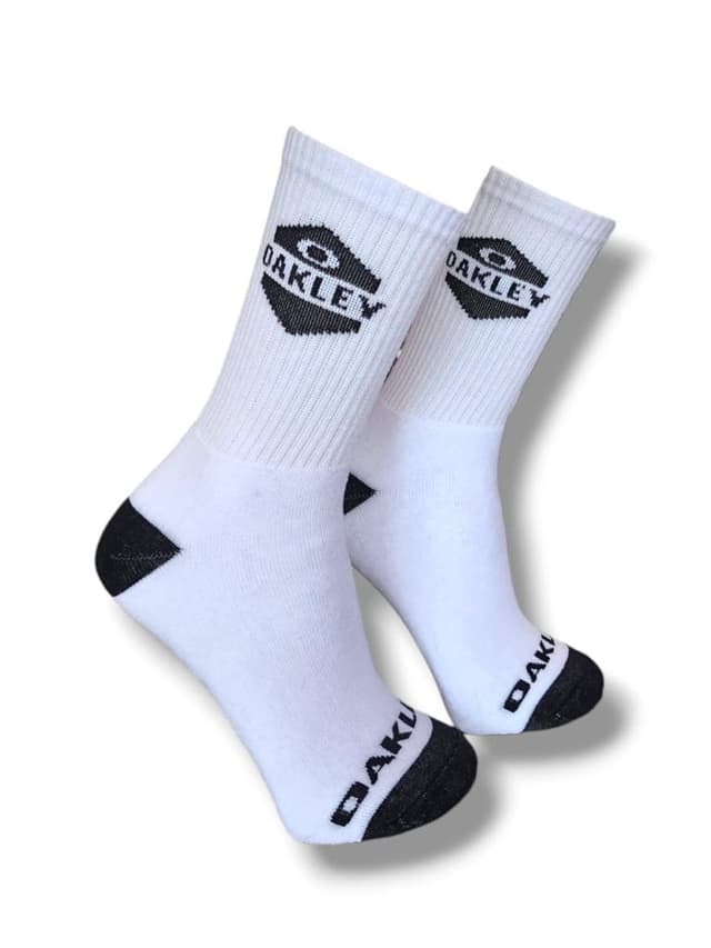 Meia Oakley Escudo Branca