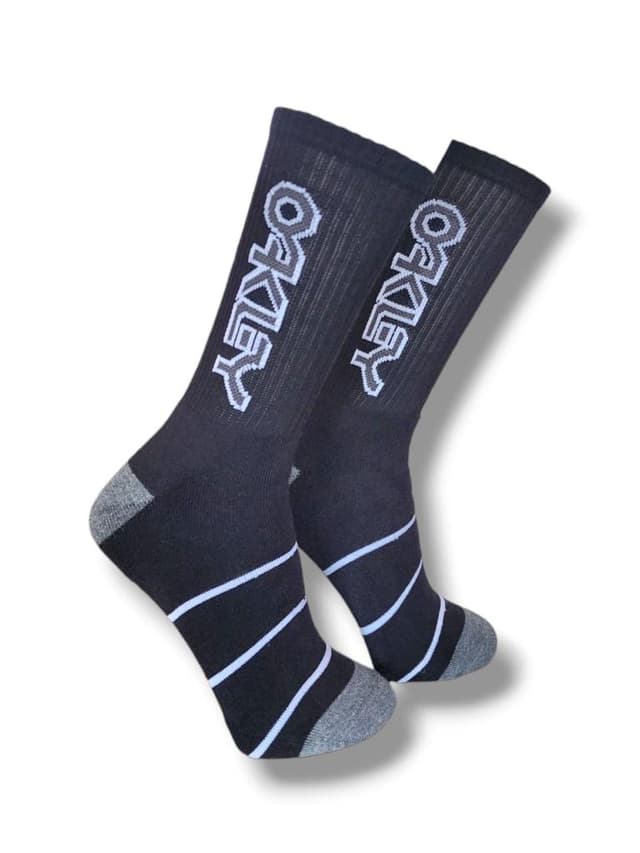 Meia Oakley Letreiro Preta