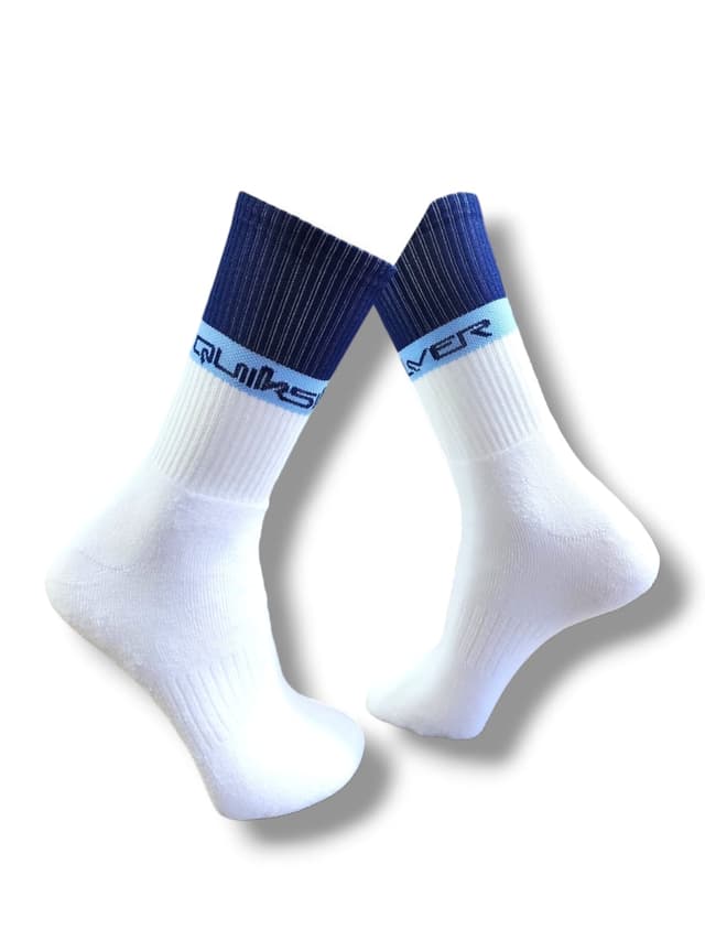 Meia Quiksilver Branca e Azul