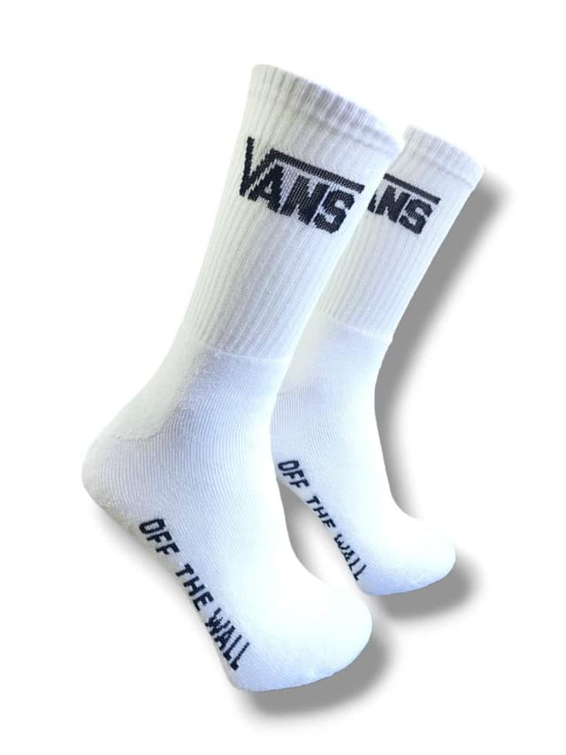 Meia Vans Off The Wall Preto e Branca